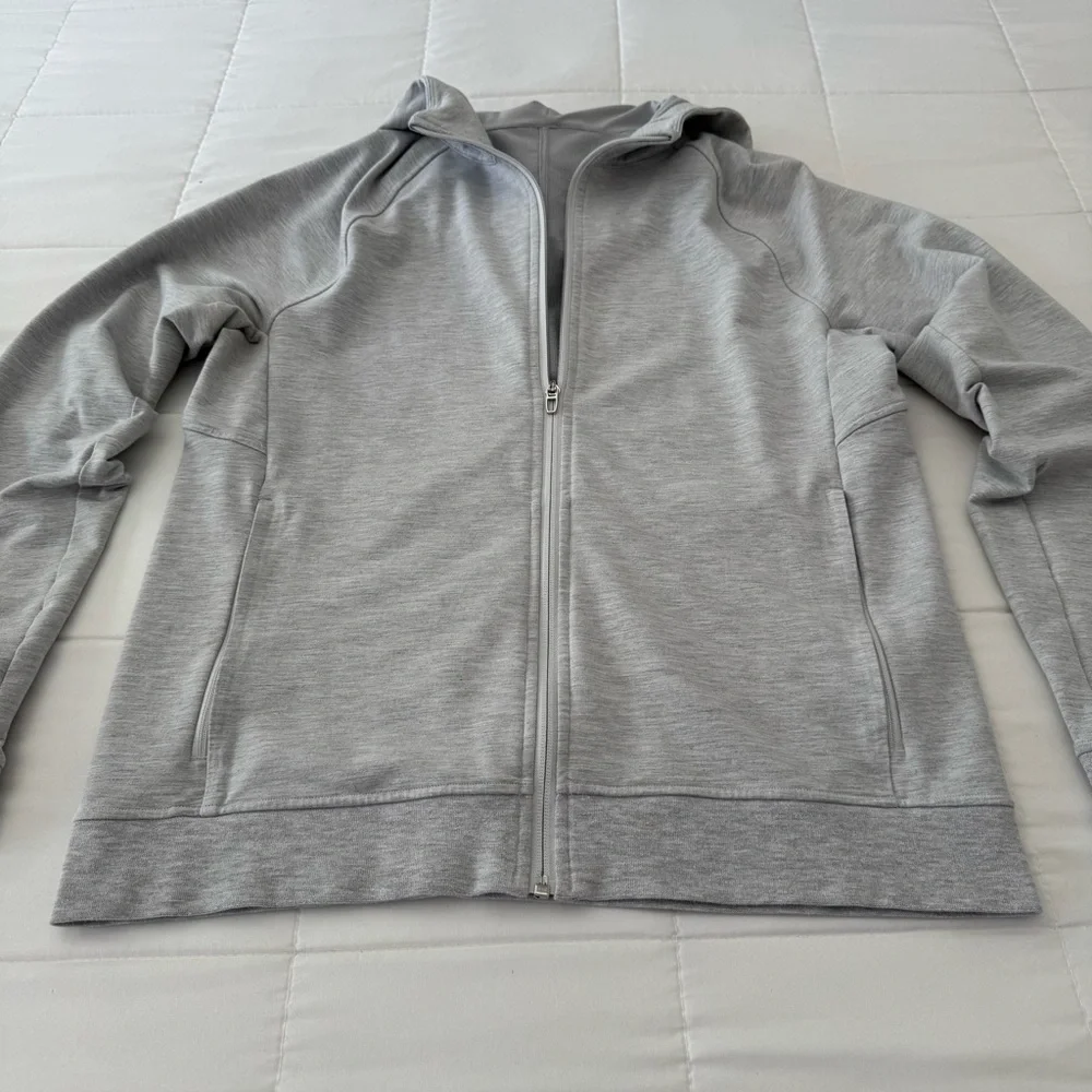 lululemon athletica Light Gray Performance Jacket with Beige Tee